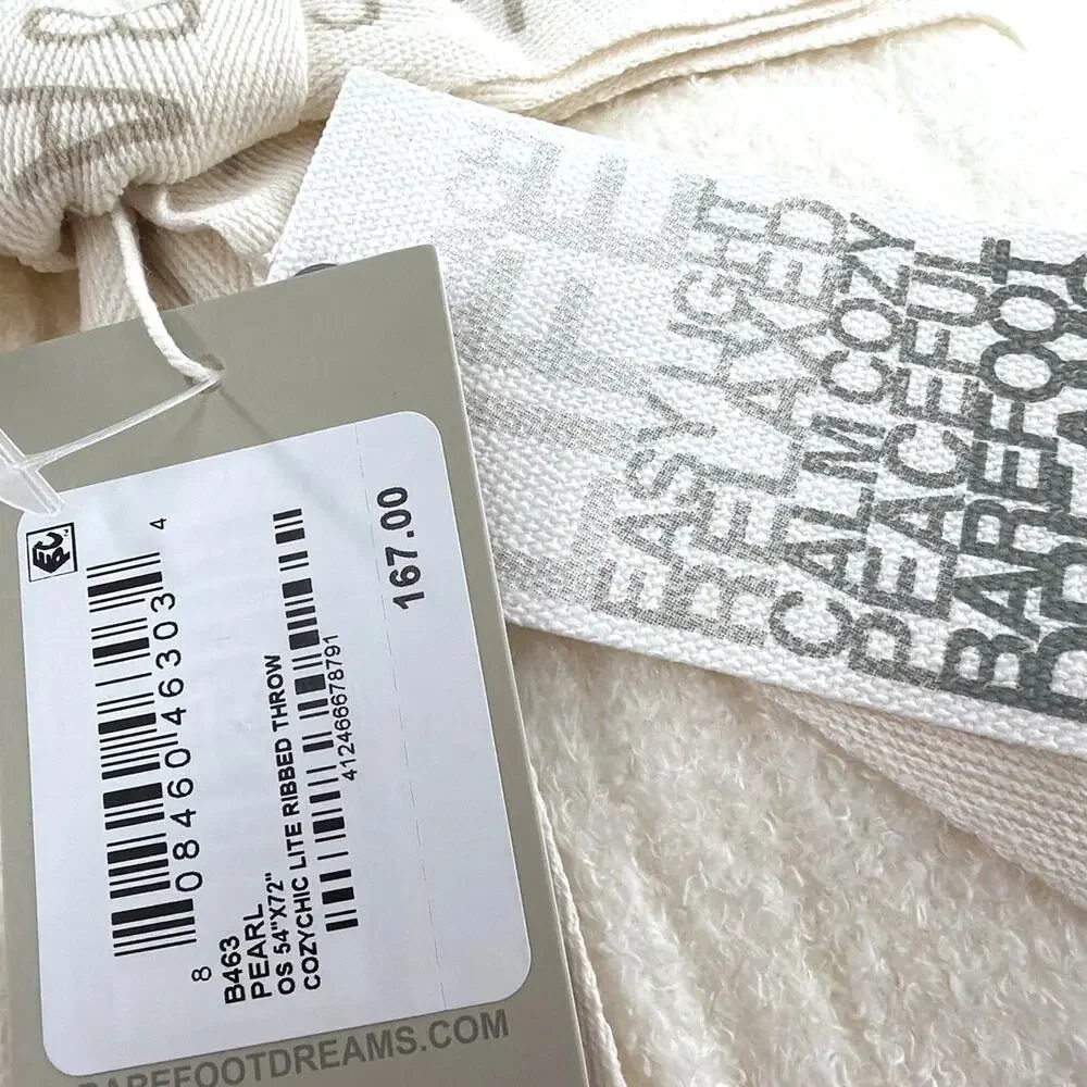 Barefoot Dreams Pearl CozyChic Lite Ribbed Throw One Size 54
